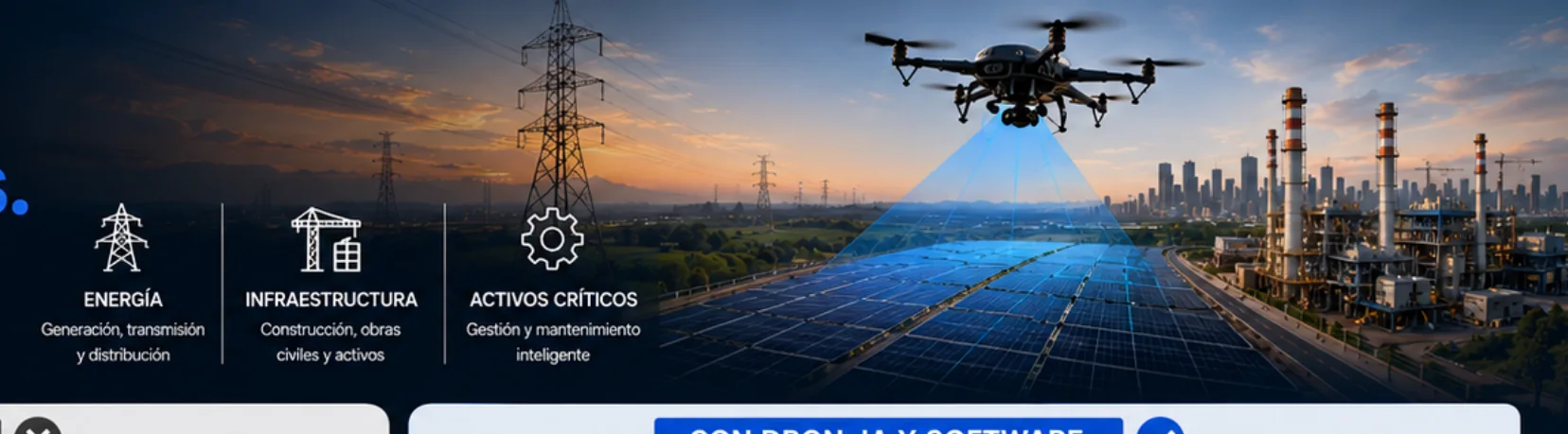 Infraestructura energética observada desde el aire.